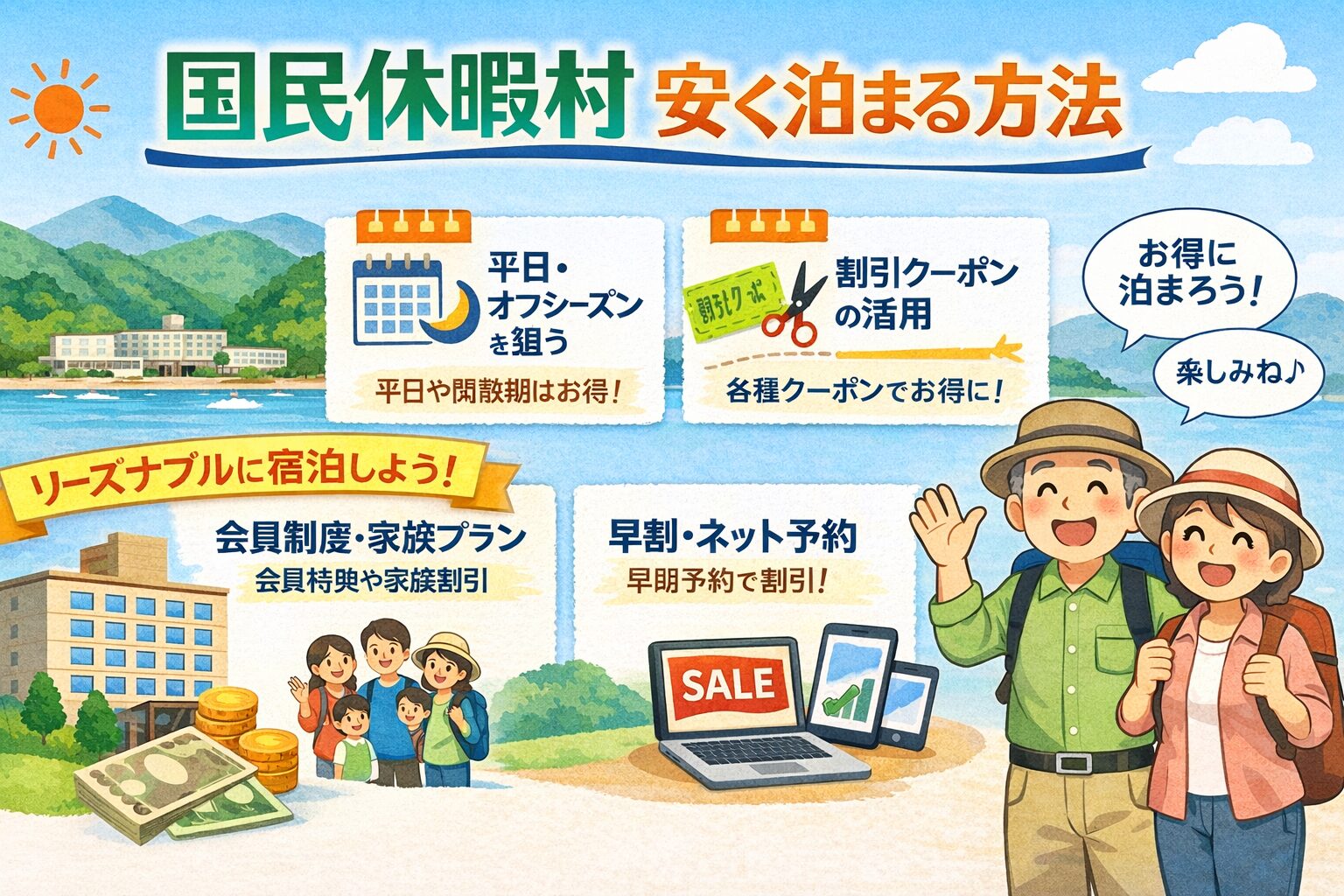 国民休暇村 安く泊まる方法