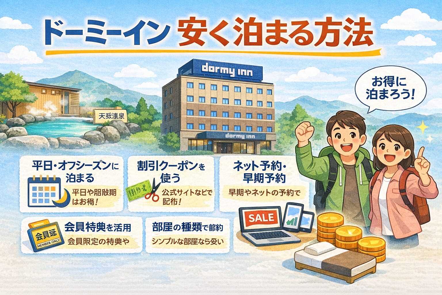 ドーミーインを安く泊まる方法